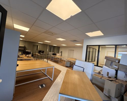 Remplacement de l’éclairage d’un open space